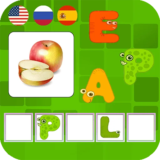 Learning Words in 3 Languages Game Play