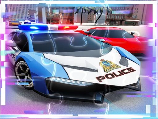 Sliding Puzzle Police Car Game